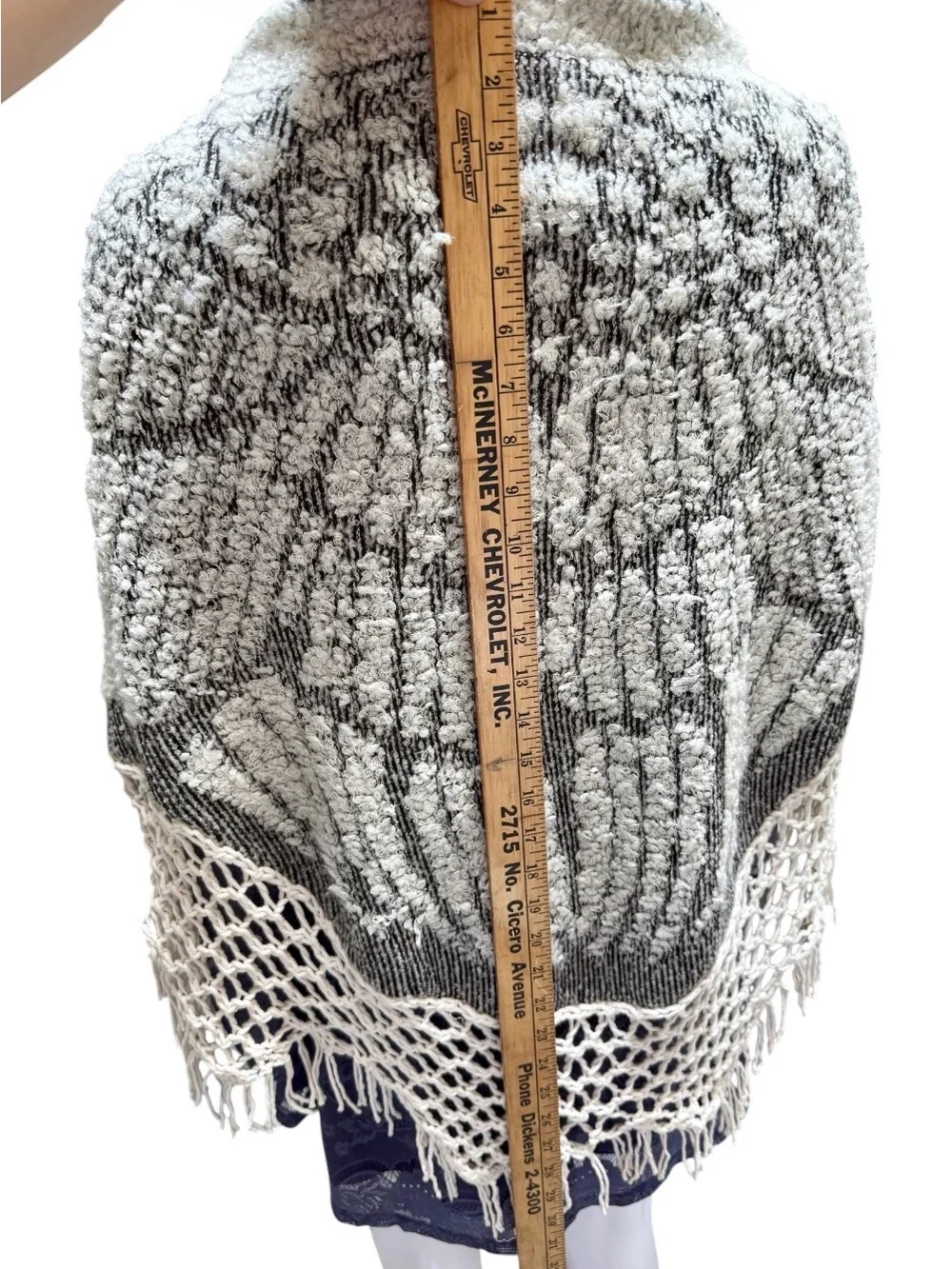 Anthropologie Angel Of The North Fringed Wrap Shawl Poncho